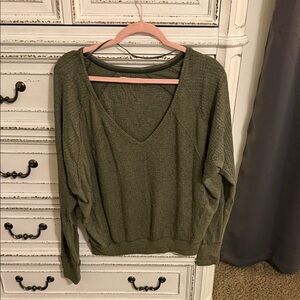 We The Free Olive Long Sleeve Top
